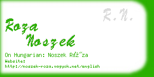 roza noszek business card